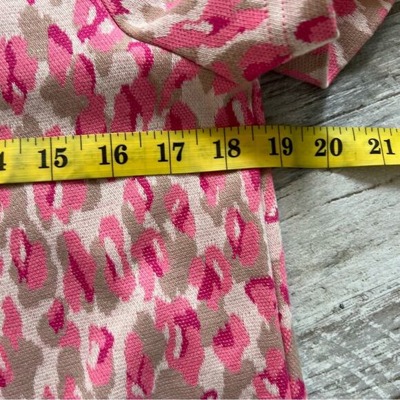 Tyler Boe Pink Cheetah print dress w pockets, front pleat size SM - Picture 6 of 11